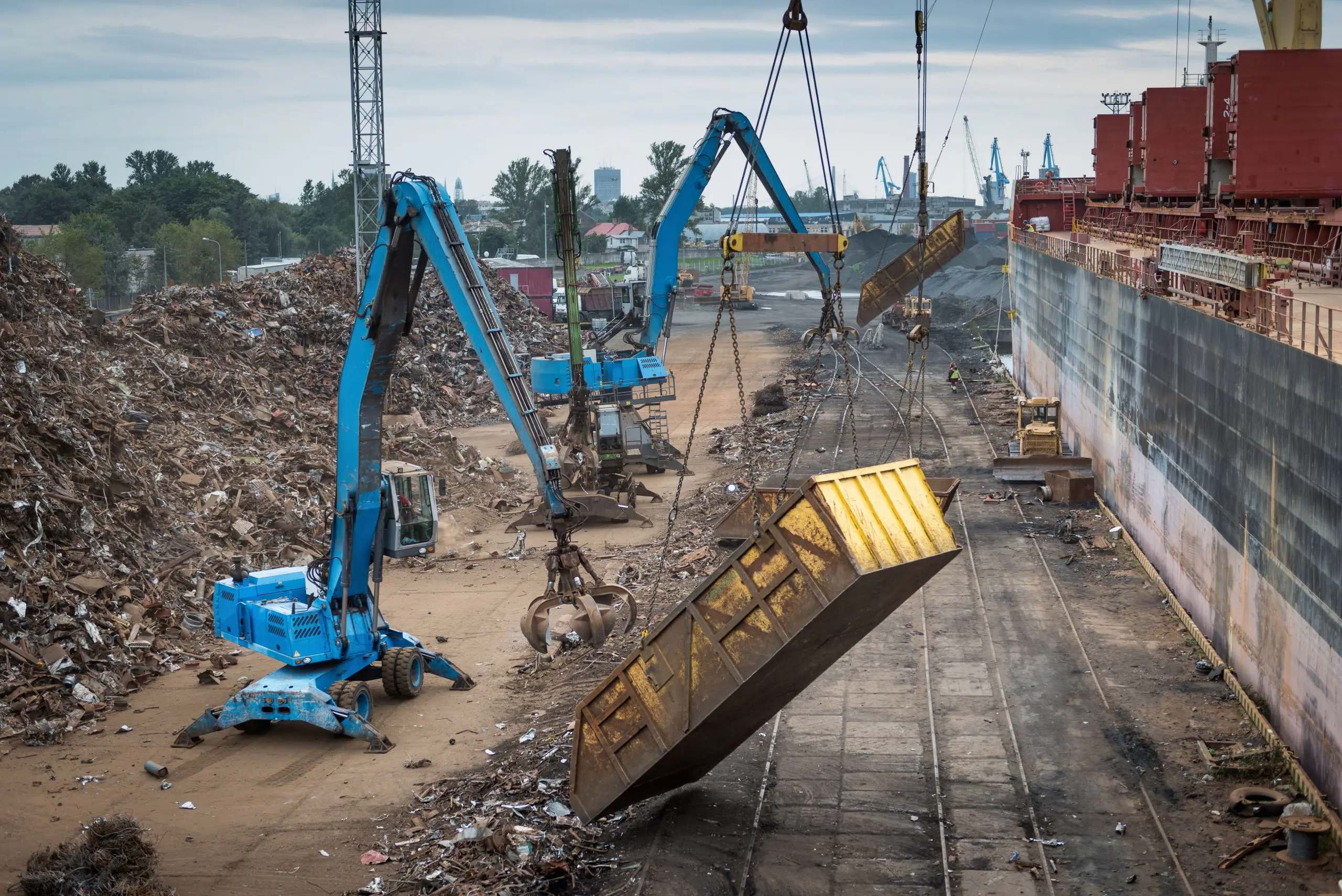 Scrap Metal Recycling operations at M-Lux Recyclage